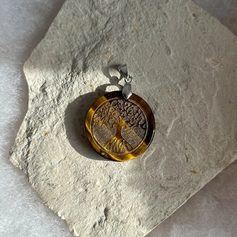 pendente in pietra + albero della vita